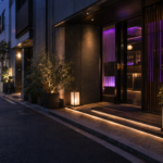 A discreet Tokyo storefront at dusk